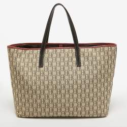 Pre Owned CH Carolina Herrera Tricolor Monogram Canvas and Leather Shopper Tote