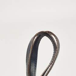 Pre Owned CH Carolina Herrera Blue Monogram Embossed Leather Matryoshka Tote