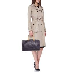 مملوكة مسبقًا حقيبة يد كارولينا هيريرا أندي جلد مونوغرامية بنية