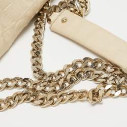 Pre Owned حقيبة كتف سي إتش كارولينا هيريرا أودري جلد مونوغرامي بني ميتاليك منقوش