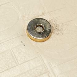 Pre Owned حقيبة كتف سي إتش كارولينا هيريرا أودري جلد مونوغرامي بني ميتاليك منقوش