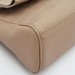 مملوكة مسبقًا CH Carolina Herrera Beige Leather Small Minuetto Flap Top Handle Bag