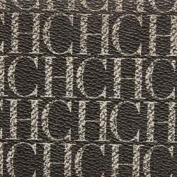 Pre Owned CH Carolina Herrera Brown/White Monogram Coated Canvas Bifold Long Wallet