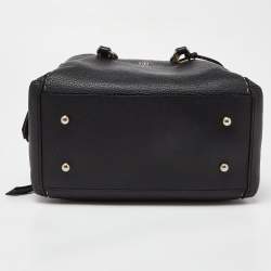 Pre Owned CH Carolina Herrera Black Leather Double Zip Bag