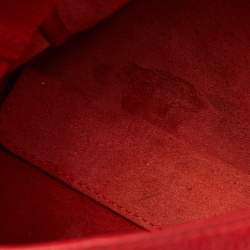 Pre Owned CH Carolina Herrera Red Leather Minuetto Flap Top Handle Bag