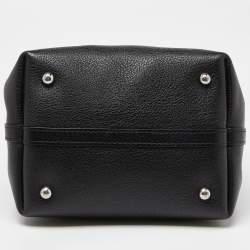 Pre Owned CH Carolina Herrera Black Leather Small Matryoshka Locked Tote