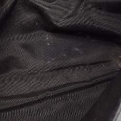 Pre Owned CH Carolina Herrera Black Monogram Leather Audrey Shoulder Bag