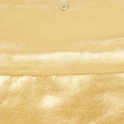 Pre Owned CH Carolina Herrera Gold Leather Clutch
