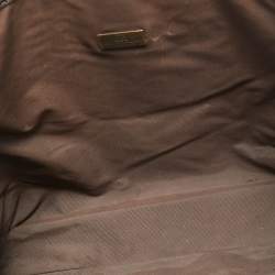 Pre Owned CH Carolina Herrera Dark Brown/Two Tone Beige Monogram Canvas Shopper Tote