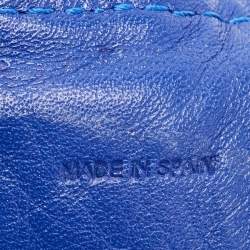 مملوكة مسبقًا CH Carolina Herrera Blue Monogram Embossed Leather Large Matryoshka Tote