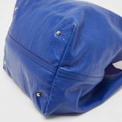 مملوكة مسبقًا CH Carolina Herrera Blue Monogram Embossed Leather Large Matryoshka Tote