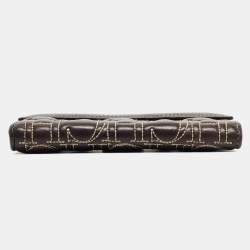CH Carolina Herrera Choco Brown Monogram Leather Wallet