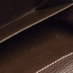 CH Carolina Herrera Choco Brown Monogram Leather Wallet