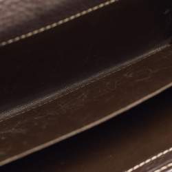CH Carolina Herrera Choco Brown Monogram Leather Wallet