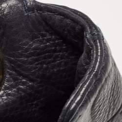 مملوكة مسبقًا CH Carolina Herrera Navy Blue Monogram Leather Audrey Shoulder Bag