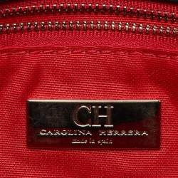 Pre Owned CH Carolina Herrera Blue Quilted Leather Flap Chain Shoulder Bag