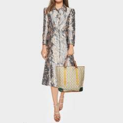 Pre Owned CH Carolina Herrera Multicolor Monogram Canvas and Leather Tote