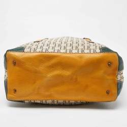 Pre Owned CH Carolina Herrera Multicolor Monogram Canvas and Leather Tote