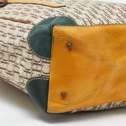 Pre Owned CH Carolina Herrera Multicolor Monogram Canvas and Leather Tote