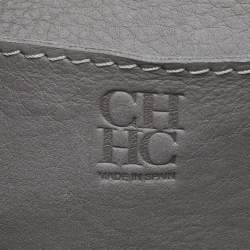 CH Carolina Herrera Leather Flap Top Handle Bag