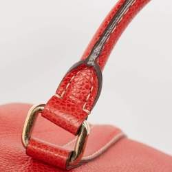CH Carolina Herrera Red Leather Matteo Satchel