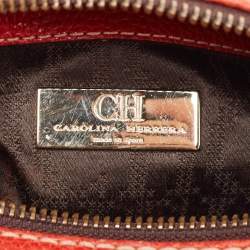 CH Carolina Herrera Red Leather Matteo Satchel