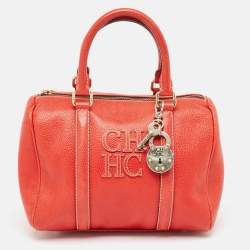 CH Carolina Herrera Red Leather Matteo Satchel