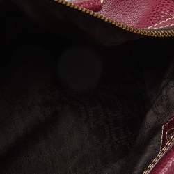 Pre Owned CH Carolina Herrera Purple Leather Andy Boston Bag
