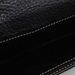 Pre Owned CH Carolina Herrera Black Leather Continental Wallet