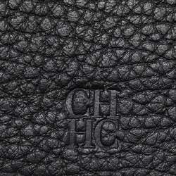 Pre Owned CH Carolina Herrera Black Leather Continental Wallet