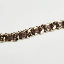 Pre Owned CH Carolina Herrera Bronze Quilted Leather Flap Chain Shoulder Bag