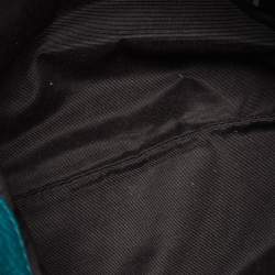 مملوكة مسبقًا CH Carolina Herrera Green Monogram Embossed Leather Bow Shoulder Bag