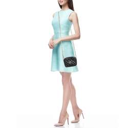 مملوكة مسبقًا CH Carolina Herrera Black Quilted Leather Mini Chain Crossbody Bag