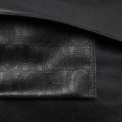 Pre Owned CH Carolina Herrera Black Leather Minuetto Flap Top Handle Bag