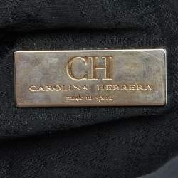 CH Carolina Herrera Black Leather New Baltazar Flap Shoulder Bag