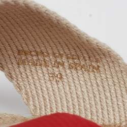 Pre Owned CH Carolina Herrera  Multicolor Canvas Crisscross Flat Slides Size 39   