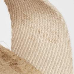 مملوكة مسبقًا CH Carolina Herrera Tricolor Canvas Crisscross Espadrille Slides Size 39