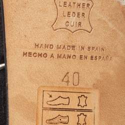 مملوكة مسبقًا CH Carolina Herrera Black Leather Ankle Strap Sandals Size 40