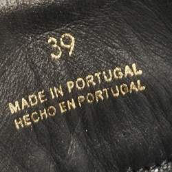 Pre Owned CH Carolina Herrera Black/Silver Canvas Low Top Sneakers Size 39