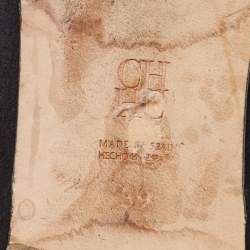 Pre Owned CH Carolina Herrera Black Suede and Patent Leather Ballet Flats Size 39