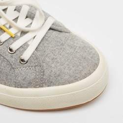 CH Carolina Herrera Grey Fabric Low Top Sneakers Size 39