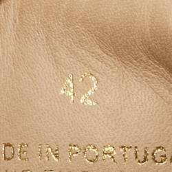 Pre Owned CH Carolina Herrera Black/Green Canvas and Leather Low Top Sneakers Size 42