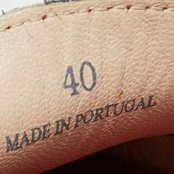 Pre Owned CH Carolina Herrera Black Leather Loafers Size 40