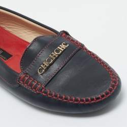 Pre Owned CH Carolina Herrera Black Leather Loafers Size 40