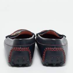 Pre Owned CH Carolina Herrera Black Leather Loafers Size 40