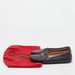 Pre Owned CH Carolina Herrera Black Leather Loafers Size 40