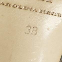 Pre Owned صندل سي إتش كارولينا هيريرا سويدي متعدد الألوان بحزام على الكاحل مقاس 38