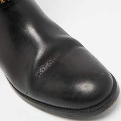 Pre Owned حذاء بوت سي إتش كارولينا هيريرا جلد أسود بطول الركبة مقاس 38