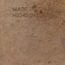 Pre Owned صندل سي إتش كارولينا هيريرا جلد أزرق كحلي ومزين بالترتر مسطح مقاس 38