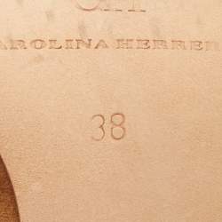 Pre Owned CH Carolina Herrera Size 38 Brown Suede Pointed Toe Pumps